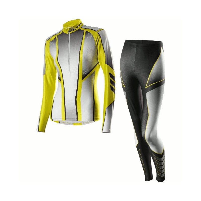 Löffler Vrouwen Langlauf ski suit Teamline zwart-citroen Löffler Vrouwen Langlauf ski suit Teamline zwart-citroen